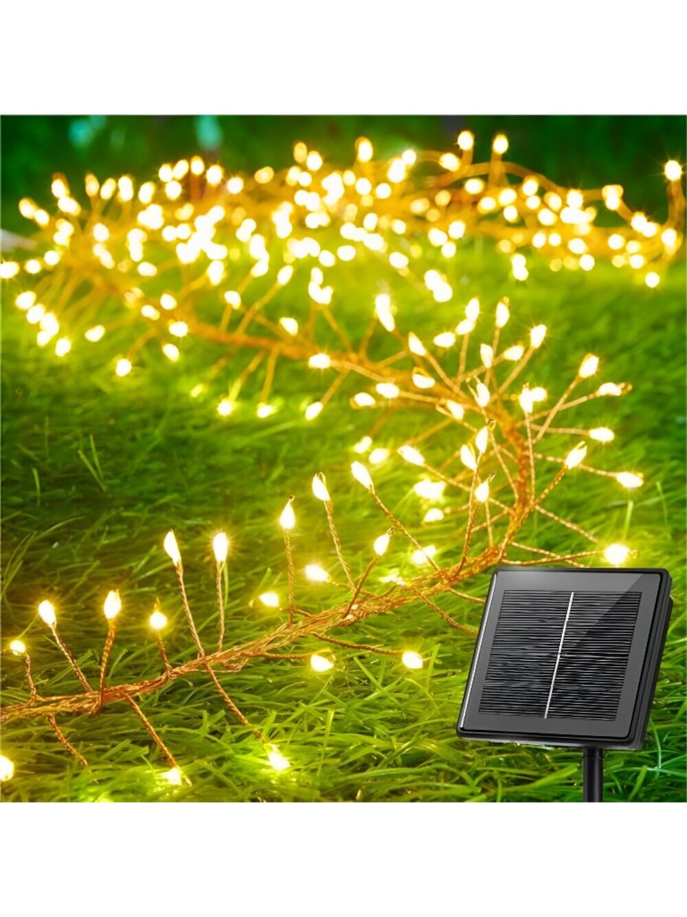 Solar Lights, 9.8Ft 120 LED Solar String Lights Outdoor Waterproof, 8 Modes